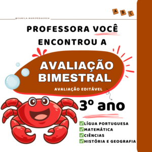 AVALIAÇÃO COMPLETA – 3º ANO | 1º BIMESTRE