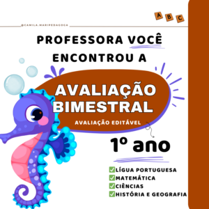 AVALIAÇÃO COMPLETA – 1º ANO | 2º BIMESTRE